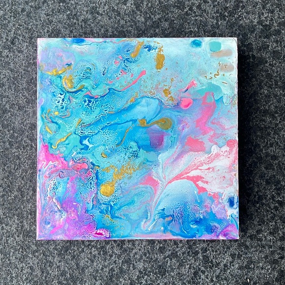 Original Acrylic Art Painting on wood panel for home decor - One-of-Kind - Picture 3 of 4